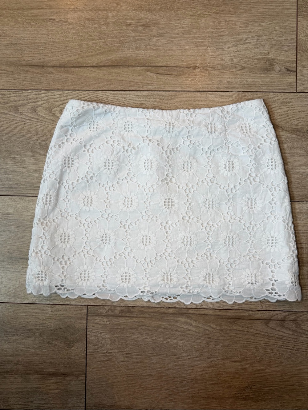 Lilly Pulitzer White Floral Eyelet Skirt